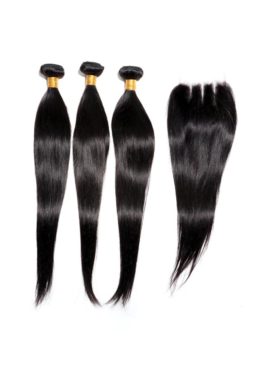 22" Peruvian 9A Bundles X 3 & 16" Closure Combo - StyleDiva